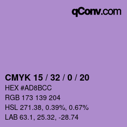 Color code: CMYK 15 / 32 / 0 / 20 | qconv.com