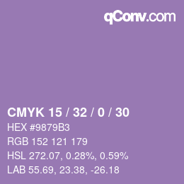 颜色代码: CMYK 15 / 32 / 0 / 30 | qconv.com
