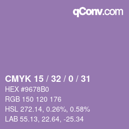 Color code: CMYK 15 / 32 / 0 / 31 | qconv.com