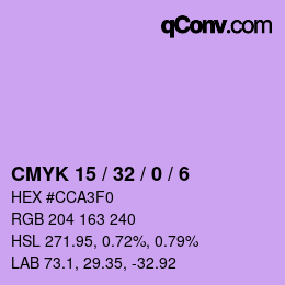 カラーコード: CMYK 15 / 32 / 0 / 6 | qconv.com