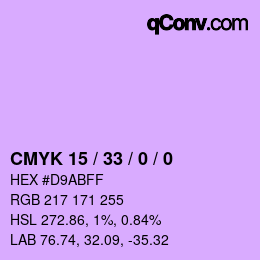 Color code: CMYK 15 / 33 / 0 / 0 | qconv.com