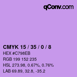 Color code: CMYK 15 / 35 / 0 / 8 | qconv.com