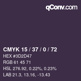 カラーコード: CMYK 15 / 37 / 0 / 72 | qconv.com