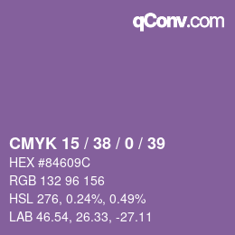 颜色代码: CMYK 15 / 38 / 0 / 39 | qconv.com