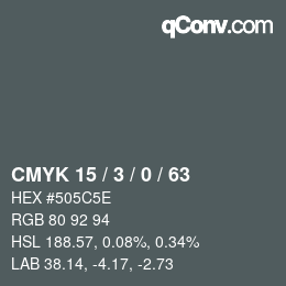 Color code: CMYK 15 / 3 / 0 / 63 | qconv.com