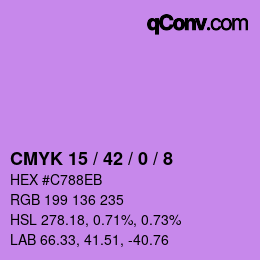 Color code: CMYK 15 / 42 / 0 / 8 | qconv.com