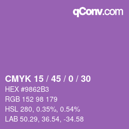 Color code: CMYK 15 / 45 / 0 / 30 | qconv.com