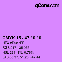 Color code: CMYK 15 / 47 / 0 / 0 | qconv.com