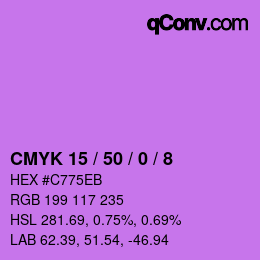 Color code: CMYK 15 / 50 / 0 / 8 | qconv.com