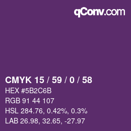 Farbcode: CMYK 15 / 59 / 0 / 58 | qconv.com