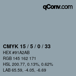 Color code: CMYK 15 / 5 / 0 / 33 | qconv.com