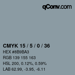 Color code: CMYK 15 / 5 / 0 / 36 | qconv.com