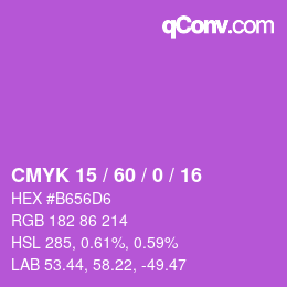 カラーコード: CMYK 15 / 60 / 0 / 16 | qconv.com