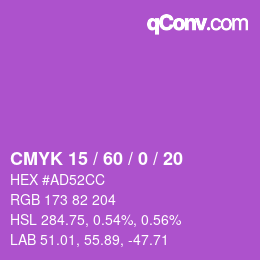 Color code: CMYK 15 / 60 / 0 / 20 | qconv.com