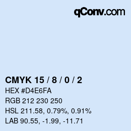 Color code: CMYK 15 / 8 / 0 / 2 | qconv.com