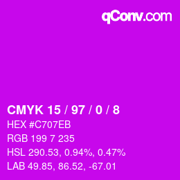 Color code: CMYK 15 / 97 / 0 / 8 | qconv.com