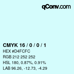 Color code: CMYK 16 / 0 / 0 / 1 | qconv.com