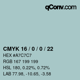Color code: CMYK 16 / 0 / 0 / 22 | qconv.com