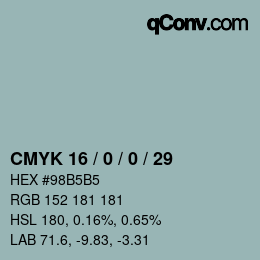 Color code: CMYK 16 / 0 / 0 / 29 | qconv.com