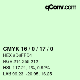 Color code: CMYK 16 / 0 / 17 / 0 | qconv.com