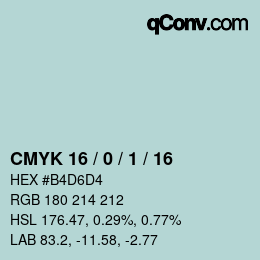 Color code: CMYK 16 / 0 / 1 / 16 | qconv.com