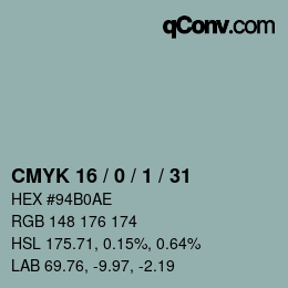 颜色代码: CMYK 16 / 0 / 1 / 31 | qconv.com