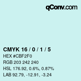 Color code: CMYK 16 / 0 / 1 / 5 | qconv.com