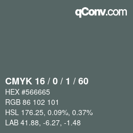 颜色代码: CMYK 16 / 0 / 1 / 60 | qconv.com