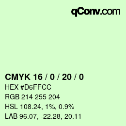 Color code: CMYK 16 / 0 / 20 / 0 | qconv.com