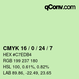 Color code: CMYK 16 / 0 / 24 / 7 | qconv.com