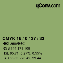 Color code: CMYK 16 / 0 / 37 / 33 | qconv.com