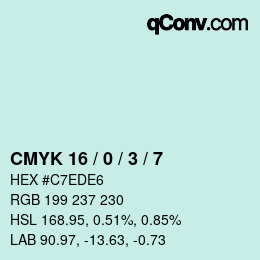 Color code: CMYK 16 / 0 / 3 / 7 | qconv.com