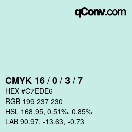 Color code: CMYK 16 / 0 / 3 / 7 | qconv.com