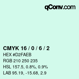 Color code: CMYK 16 / 0 / 6 / 2 | qconv.com