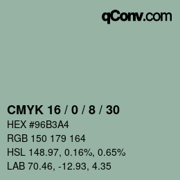Código de color: CMYK 16 / 0 / 8 / 30 | qconv.com