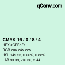 Color code: CMYK 16 / 0 / 8 / 4 | qconv.com