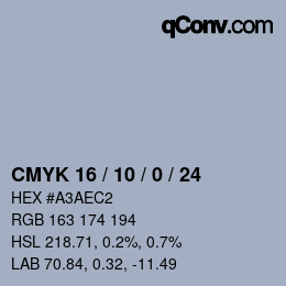 Color code: CMYK 16 / 10 / 0 / 24 | qconv.com