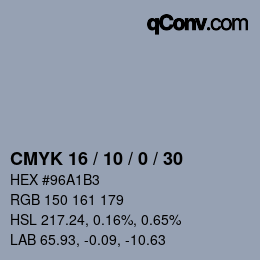 Color code: CMYK 16 / 10 / 0 / 30 | qconv.com