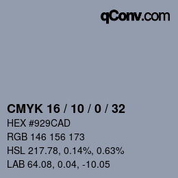 Color code: CMYK 16 / 10 / 0 / 32 | qconv.com