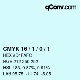 カラーコード: CMYK 16 / 1 / 0 / 1 | qconv.com