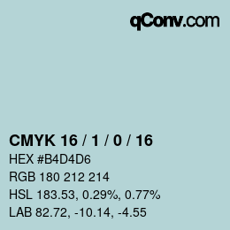 Color code: CMYK 16 / 1 / 0 / 16 | qconv.com