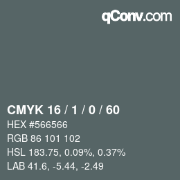 颜色代码: CMYK 16 / 1 / 0 / 60 | qconv.com