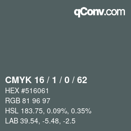 カラーコード: CMYK 16 / 1 / 0 / 62 | qconv.com