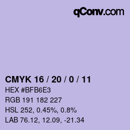 Color code: CMYK 16 / 20 / 0 / 11 | qconv.com