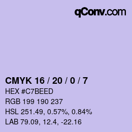 Color code: CMYK 16 / 20 / 0 / 7 | qconv.com