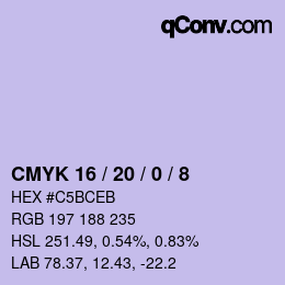 Color code: CMYK 16 / 20 / 0 / 8 | qconv.com