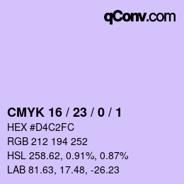 カラーコード: CMYK 16 / 23 / 0 / 1 | qconv.com