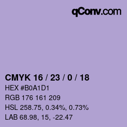 Color code: CMYK 16 / 23 / 0 / 18 | qconv.com