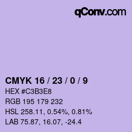 Color code: CMYK 16 / 23 / 0 / 9 | qconv.com