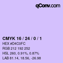 カラーコード: CMYK 16 / 24 / 0 / 1 | qconv.com